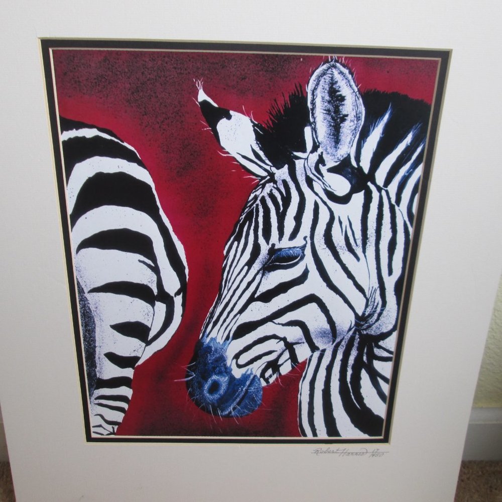 ZEBRA Print, #'d and Signed